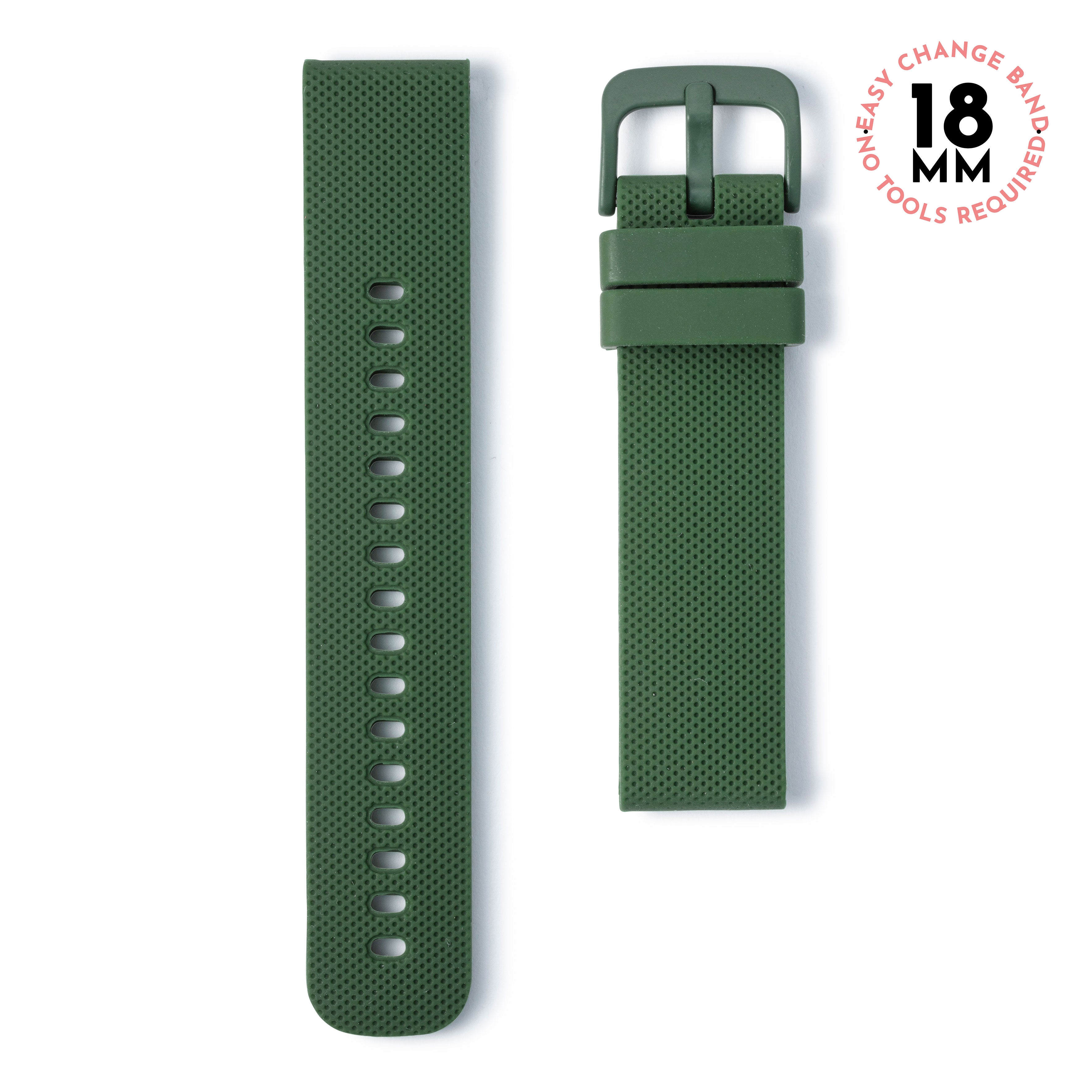Green Silicone Watch Band