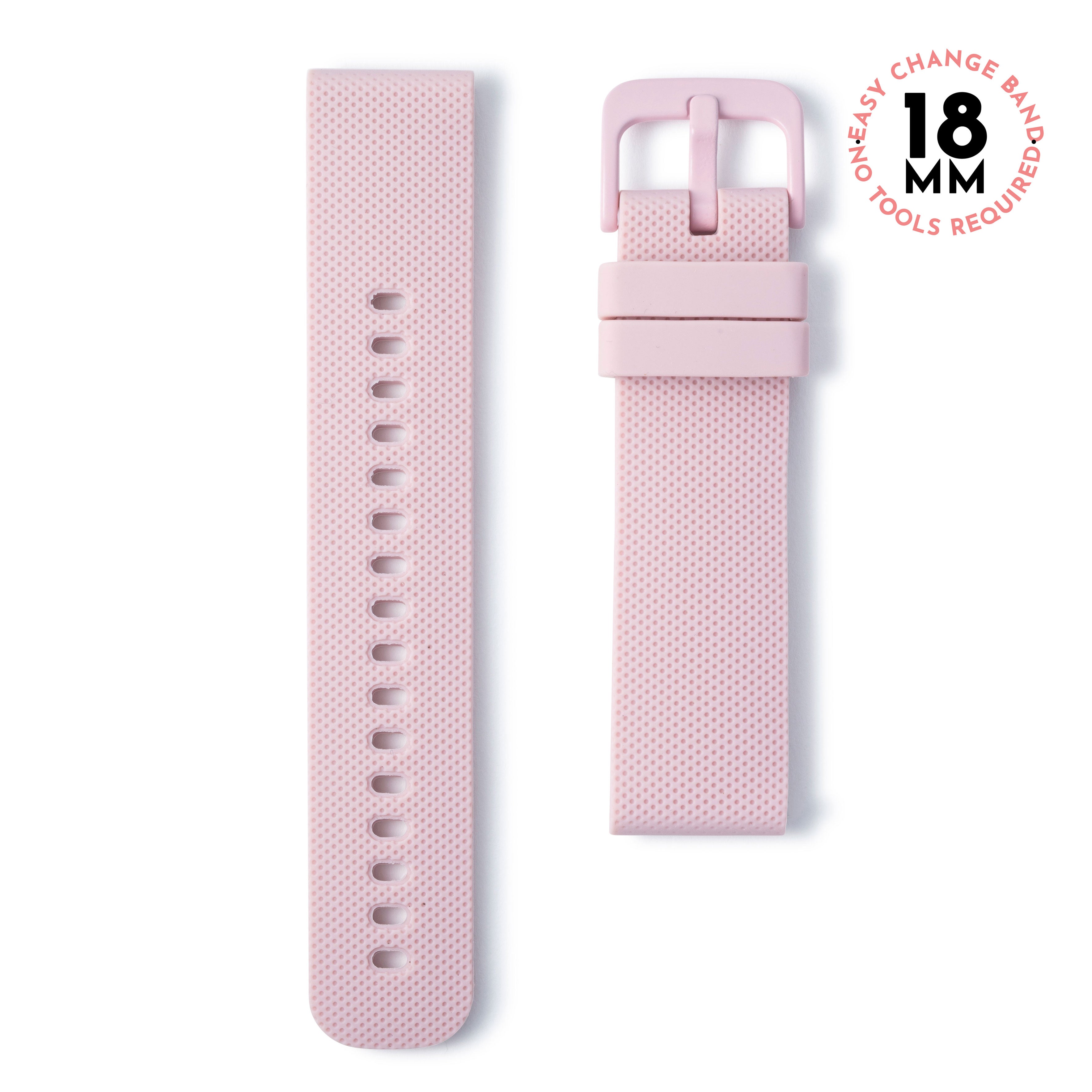 Pink Silicone Watch Band