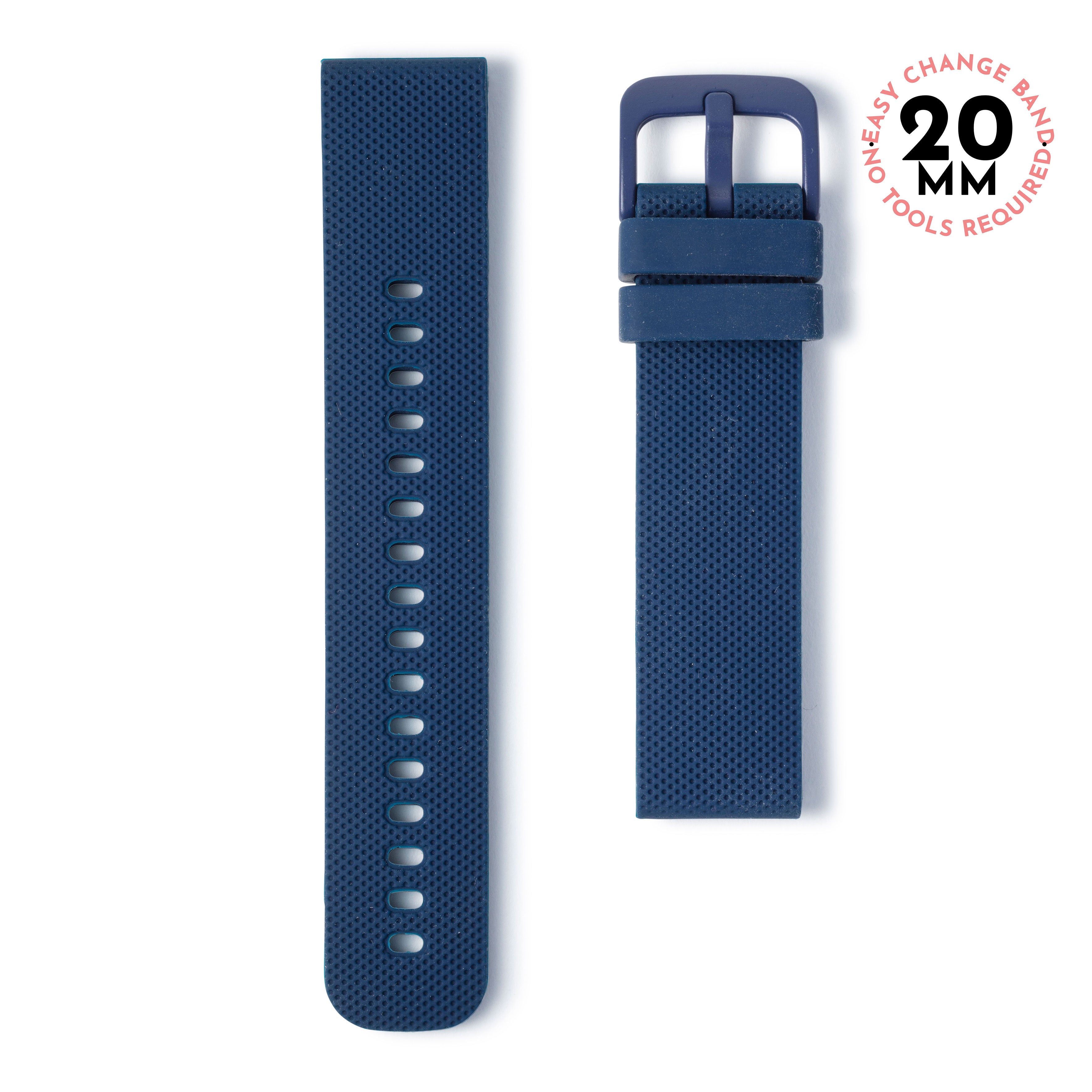 Navy Silicone Watch Band