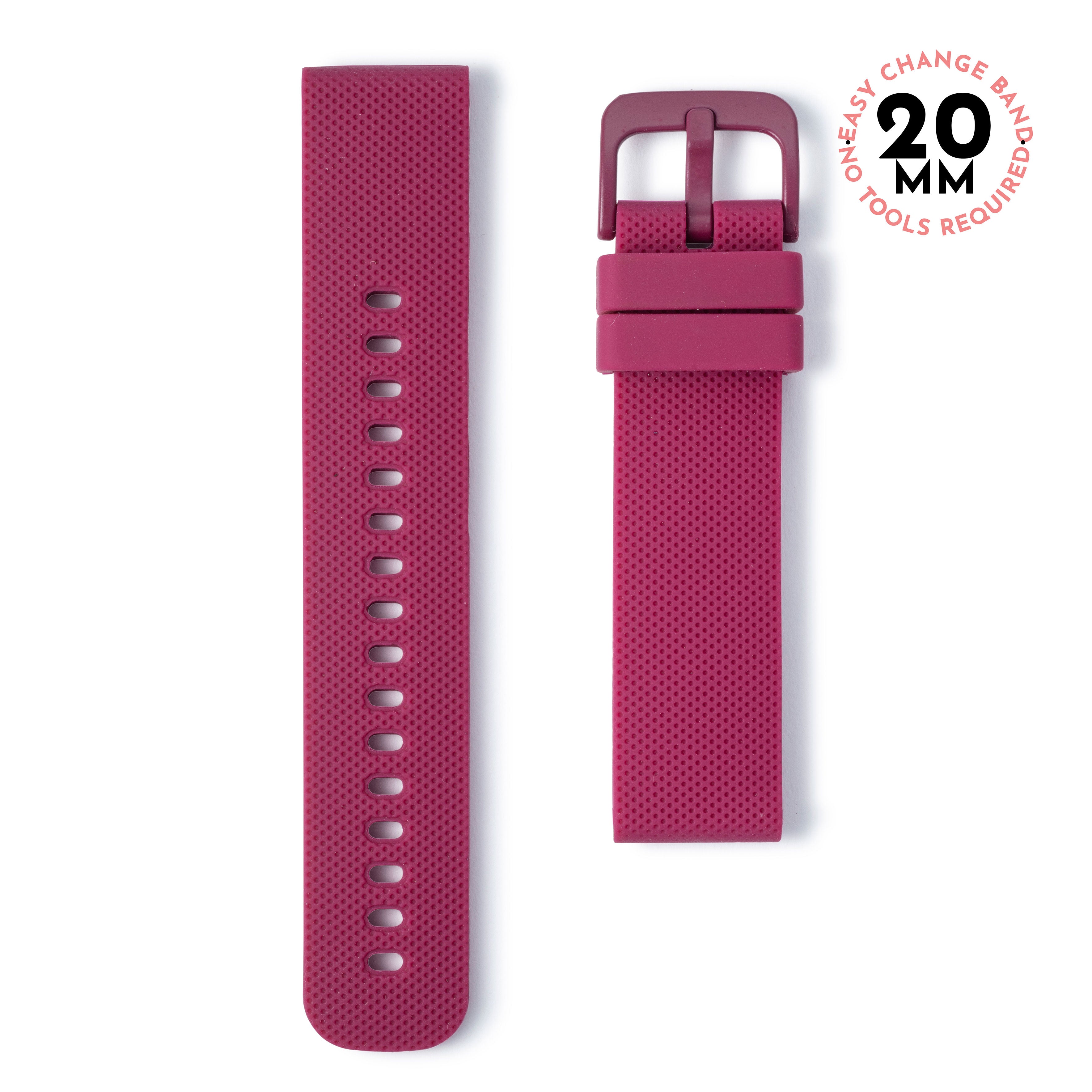 Purple Maroon Silicone Watch Band