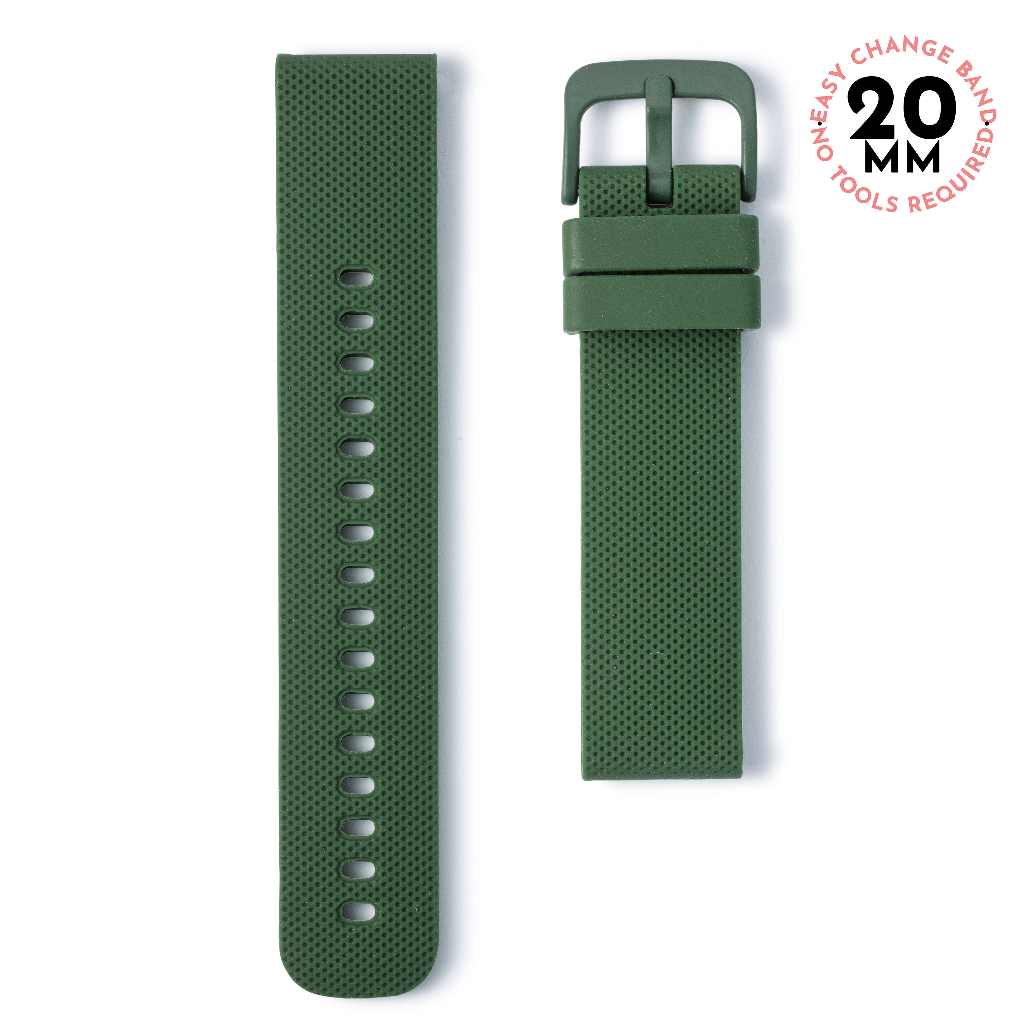 Green Silicone Watch Band