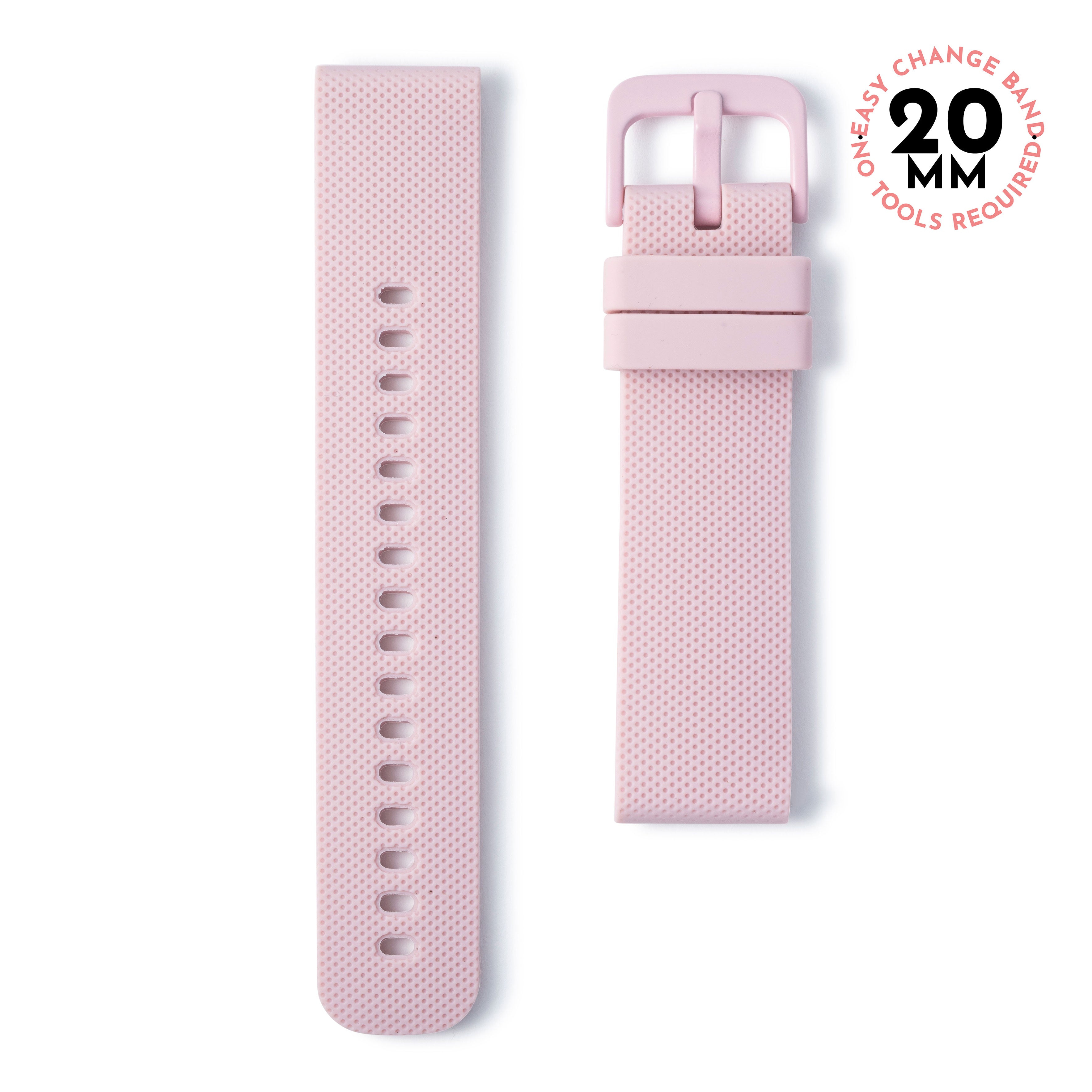Pink Silicone Watch Band