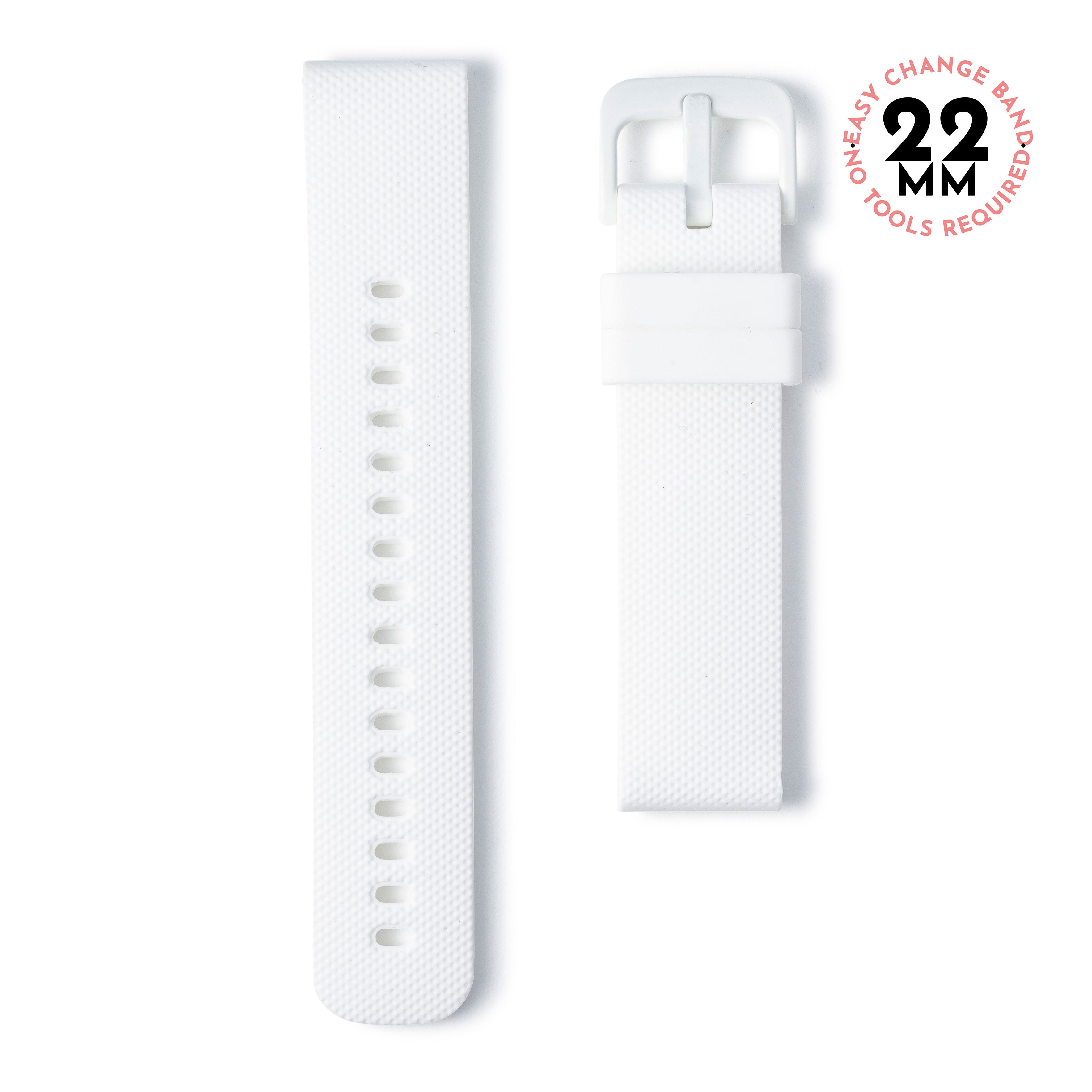 White Silicone Watch Band