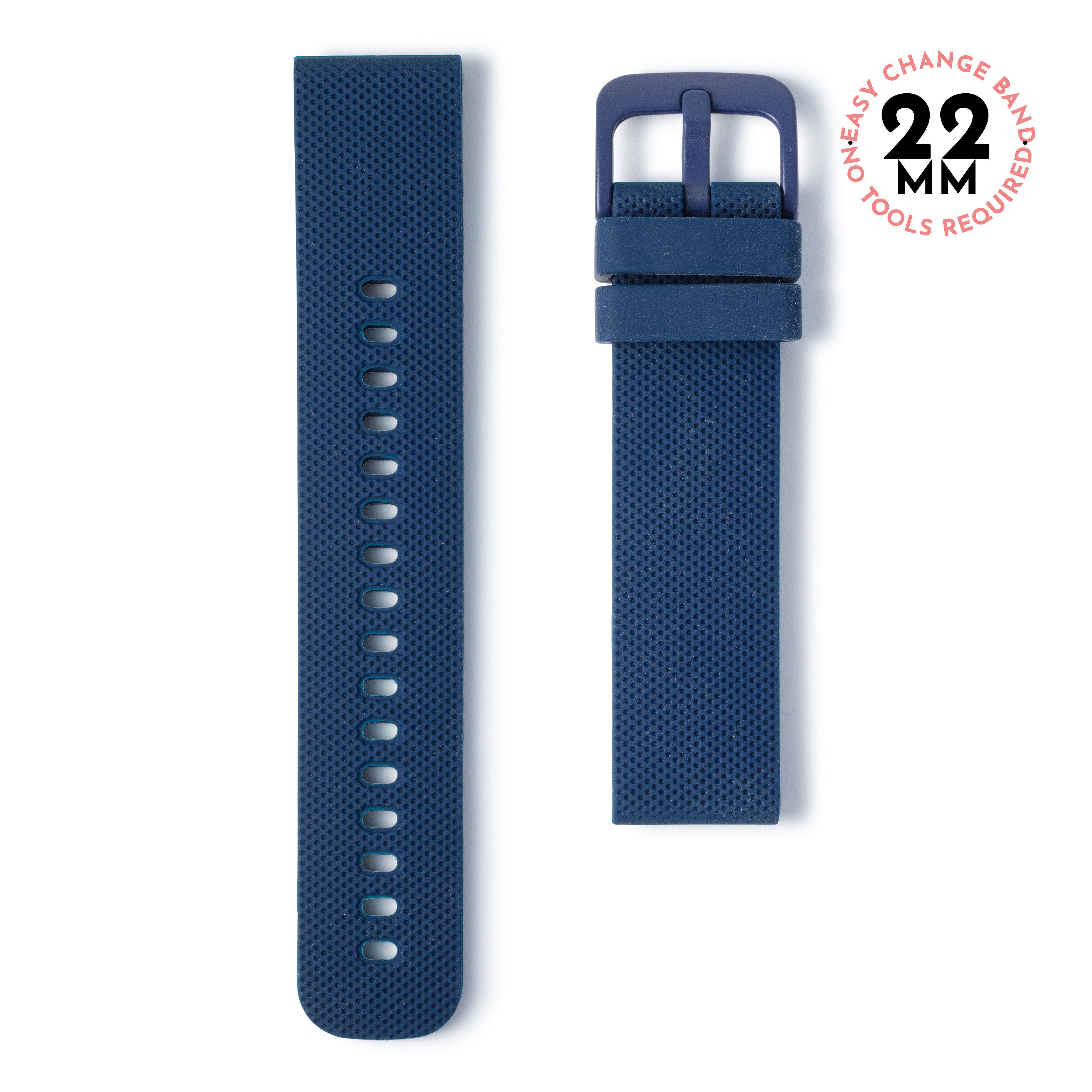 Navy Silicone Watch Band