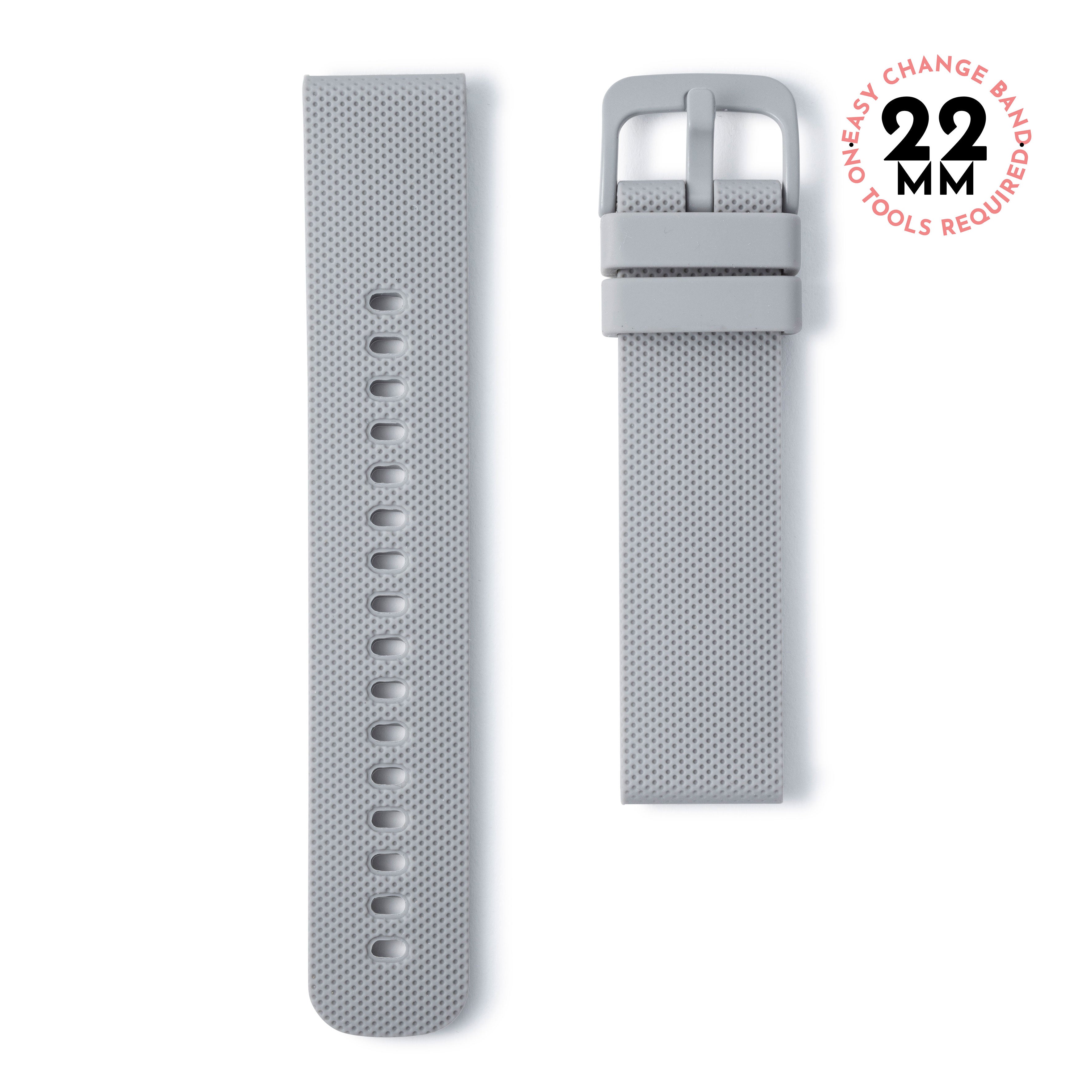 Grey Silicone Watch Band