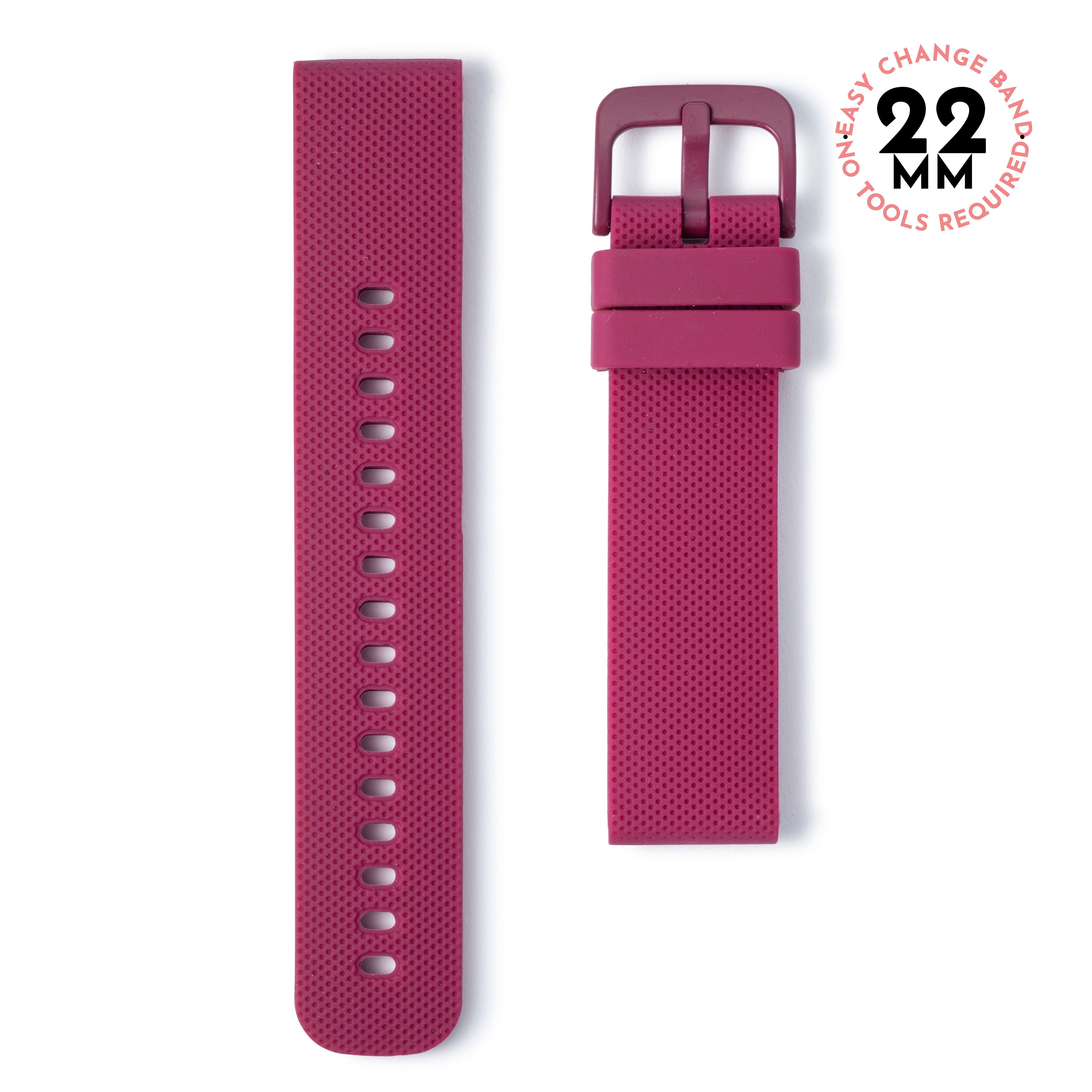 Purple Maroon Silicone Watch Band