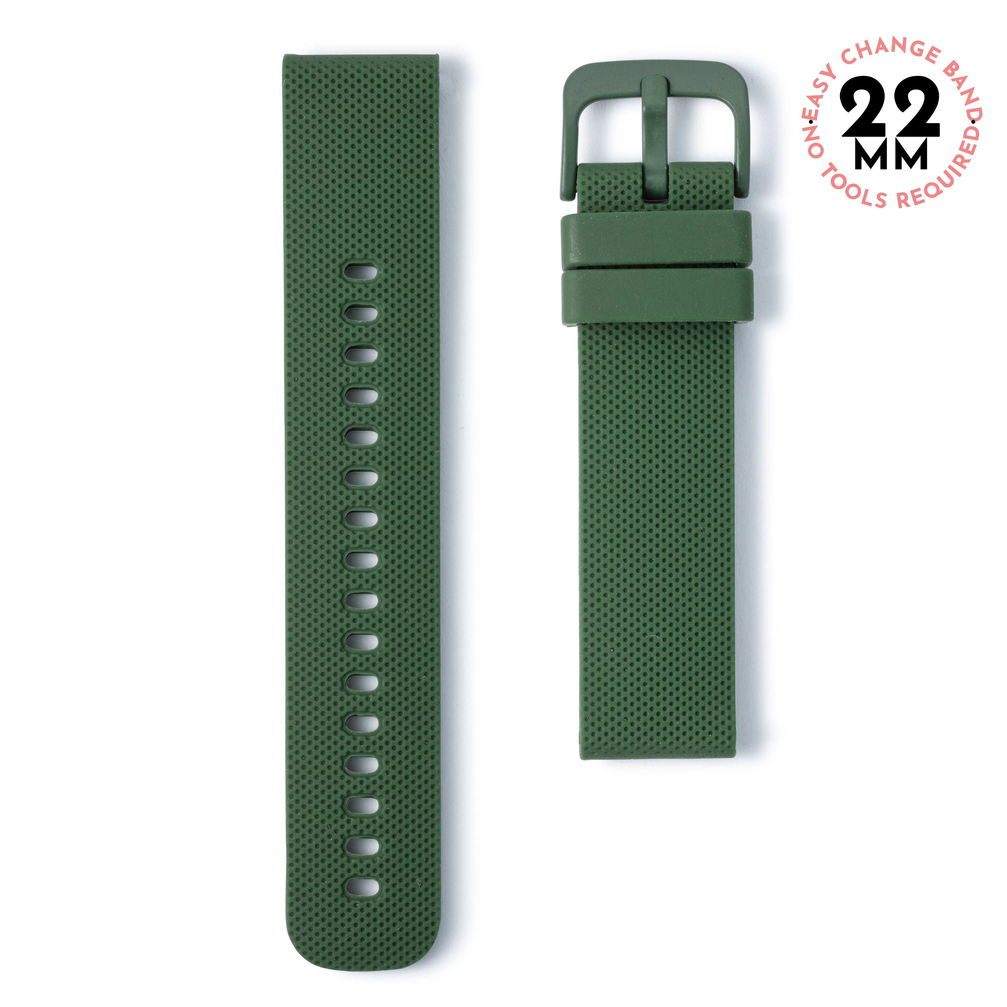 Green Silicone Watch Band