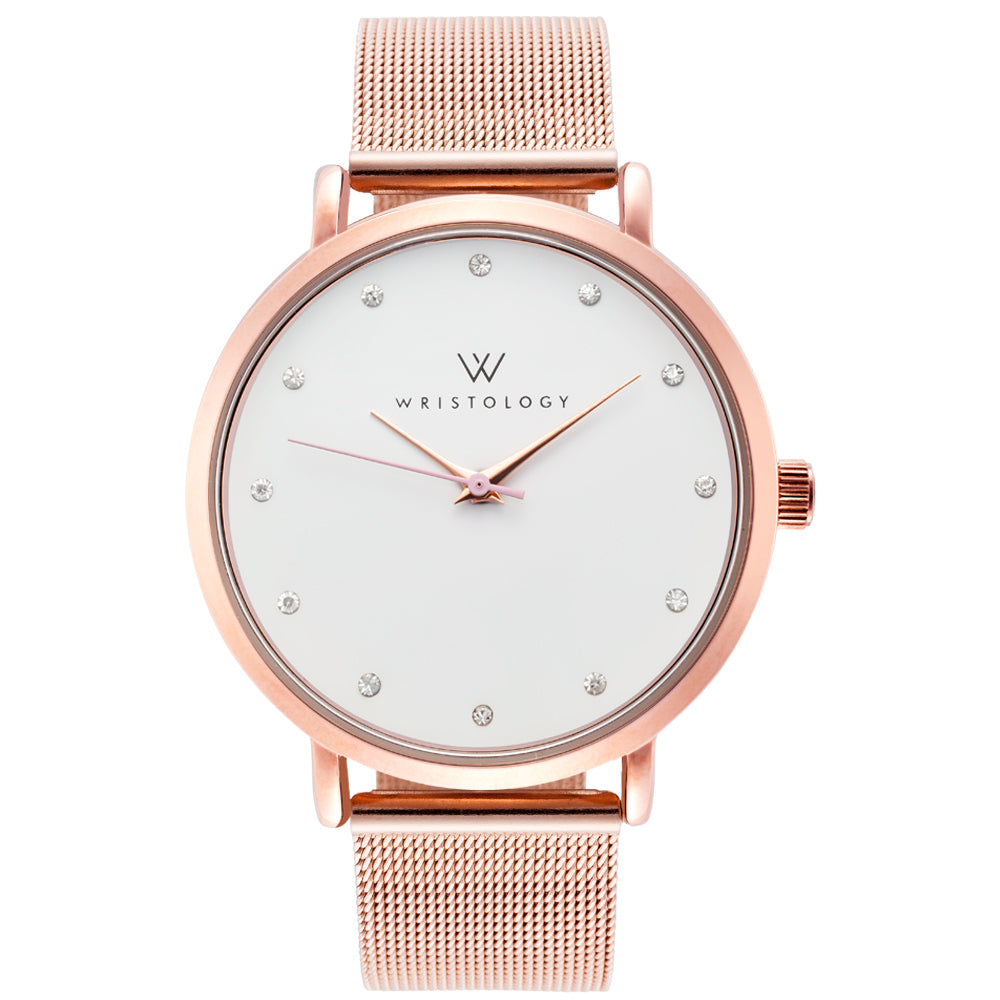 Olivia Rose Gold Crystal Mesh Watch