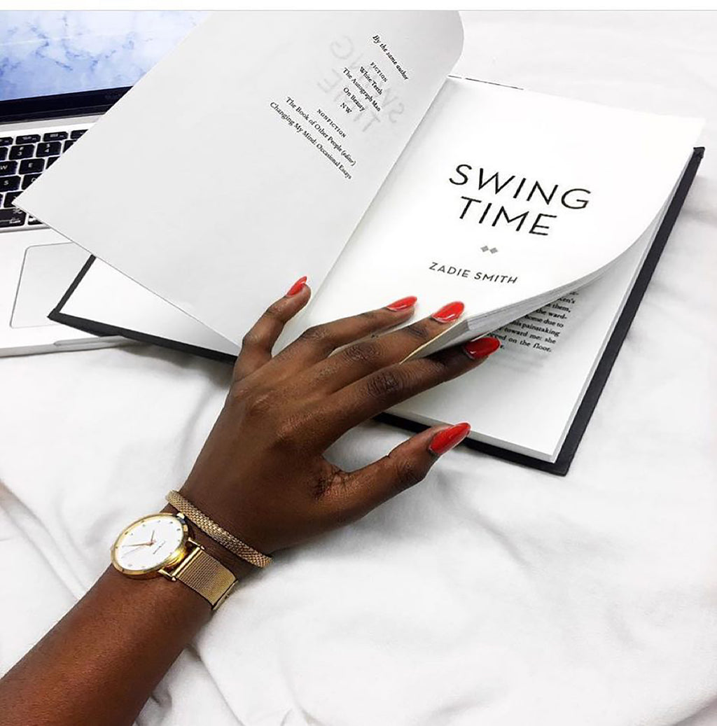 Olivia Gold Crystal Mesh Watch