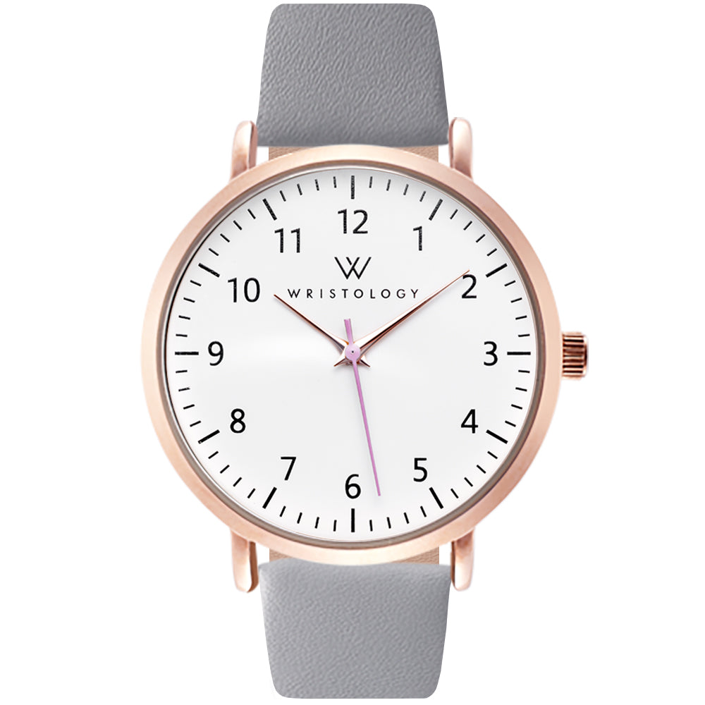 Olivia Rose Gold Numbers Leather Watch