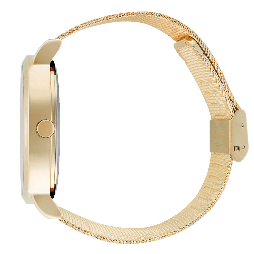 Olivia Gold Numbers Metal Mesh Watch