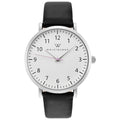 Olivia Silver Numbers Leather Watch