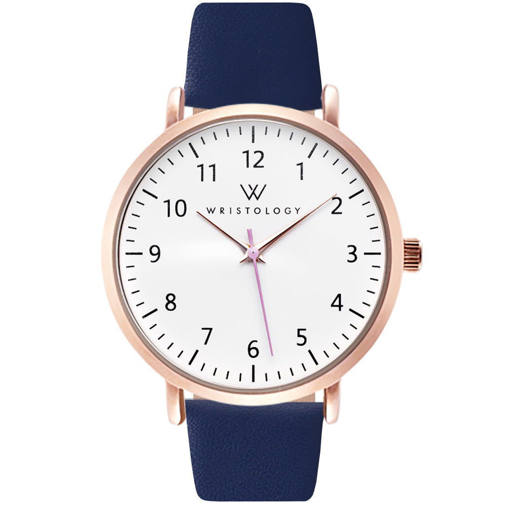 Olivia Rose Gold Numbers Leather Watch