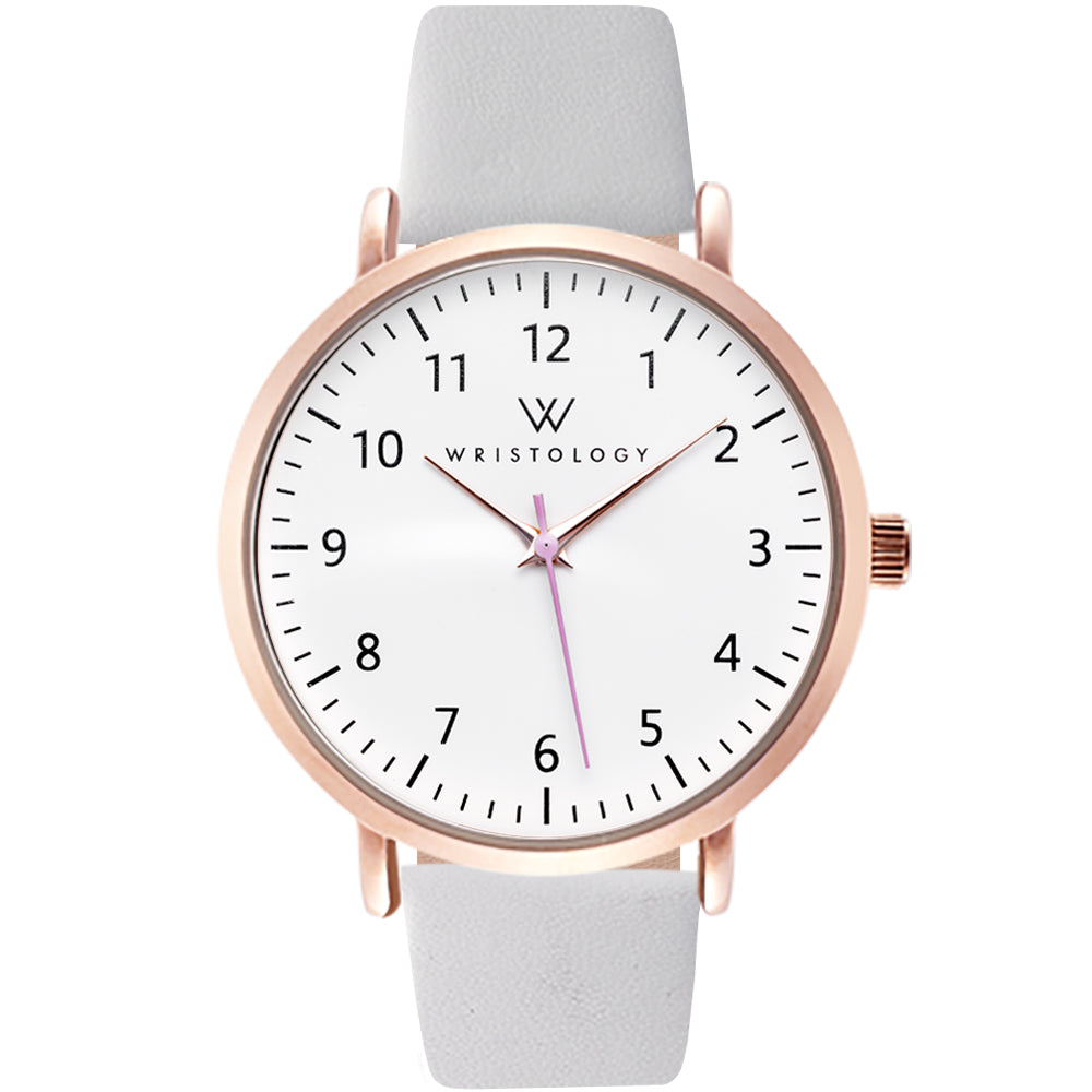 Olivia Rose Gold Numbers Leather Watch