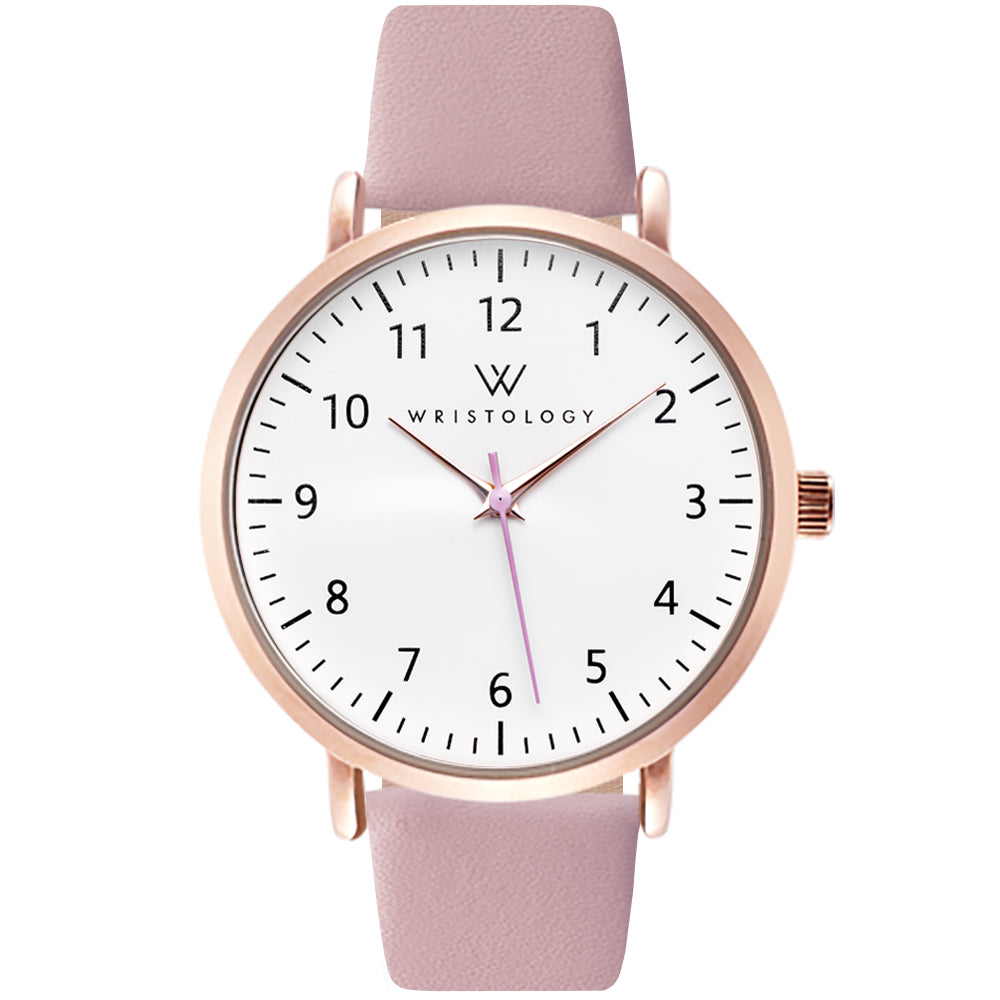 Olivia Rose Gold Numbers Leather Watch