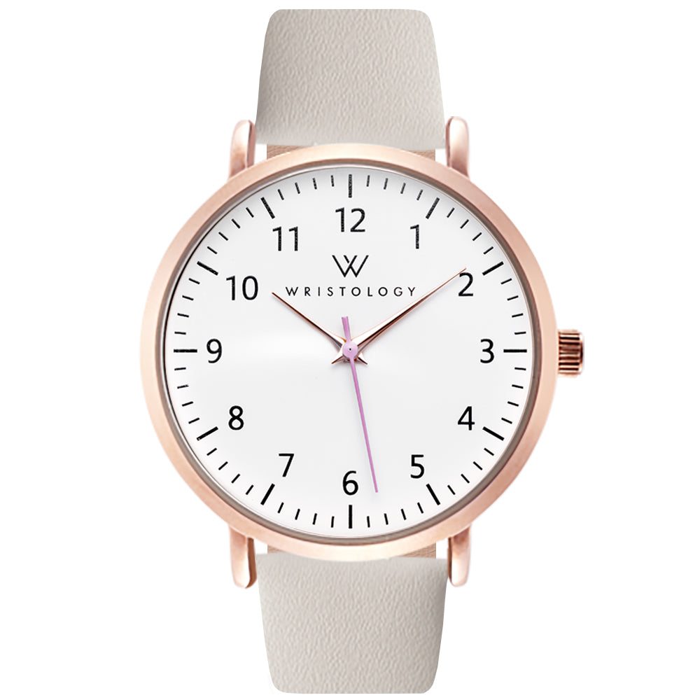 Olivia Rose Gold Numbers Leather Watch