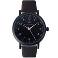 Olivia Black Dial Numbers Leather Watch
