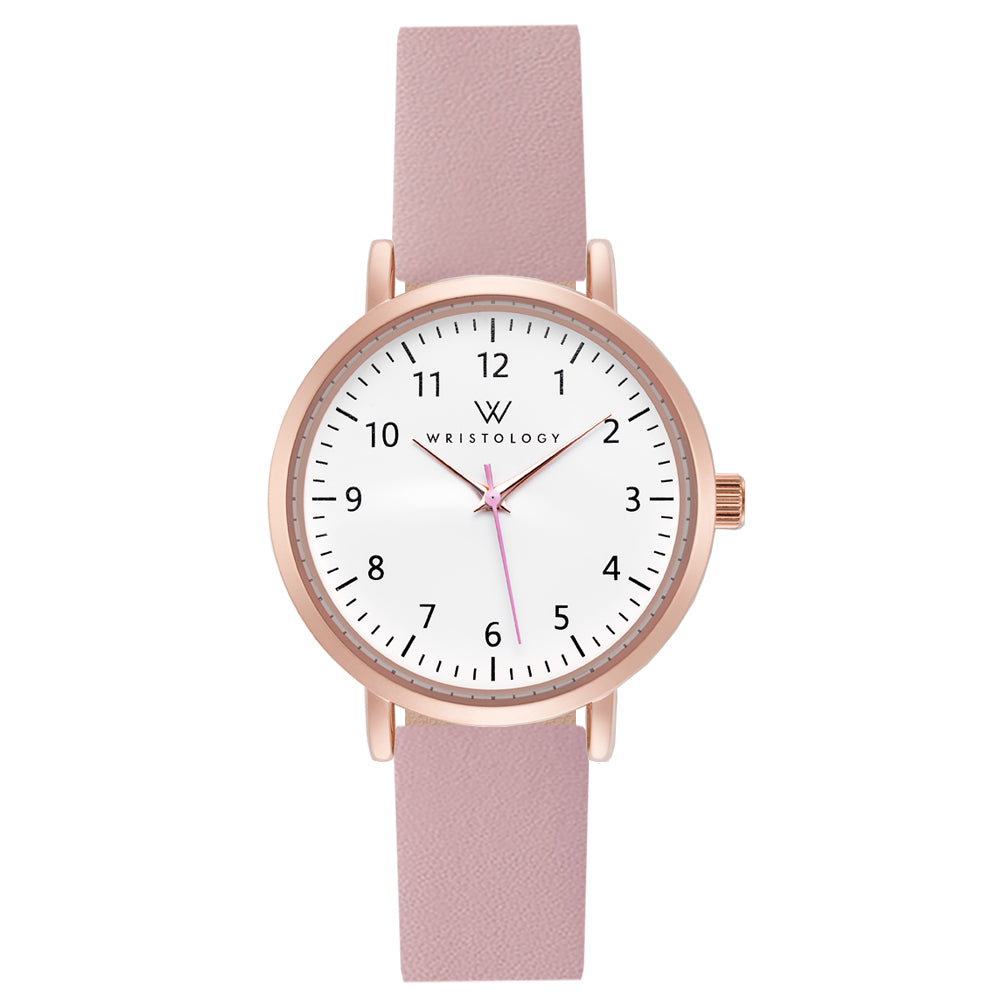 Mini Olivia Rose Gold Leather Watch