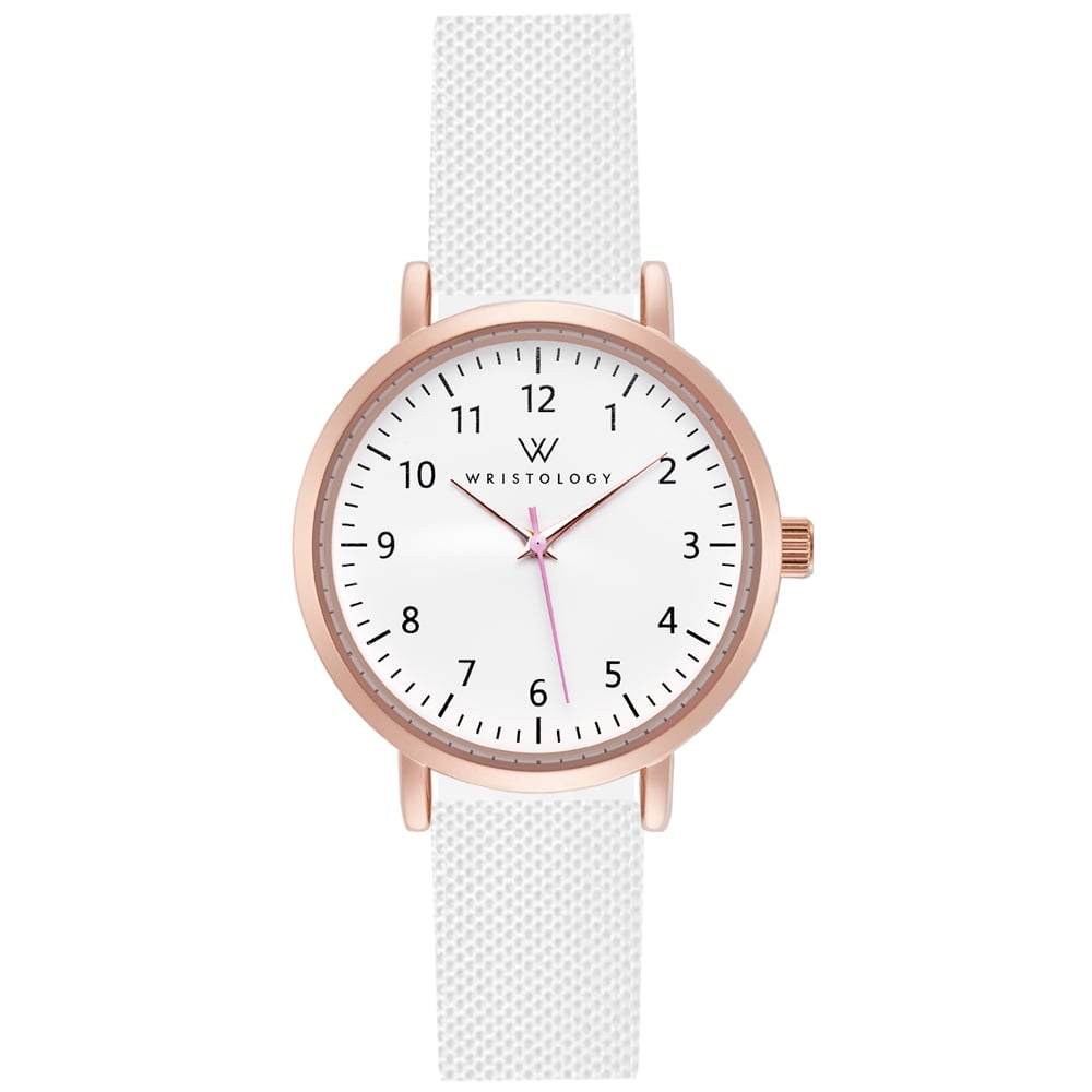 Mini Olivia Rose Gold Silicone Nurse Watch