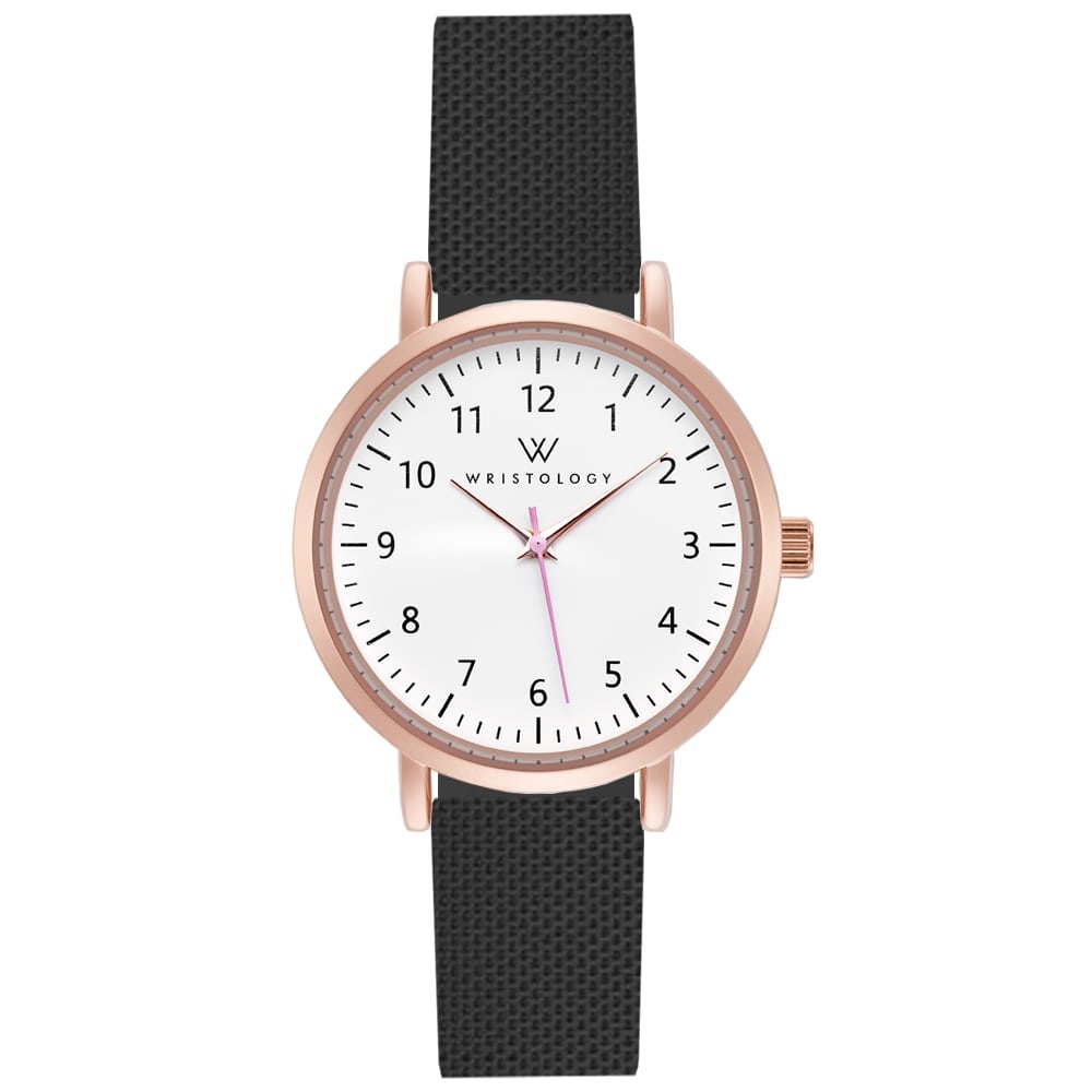 Mini Olivia Rose Gold Silicone Nurse Watch