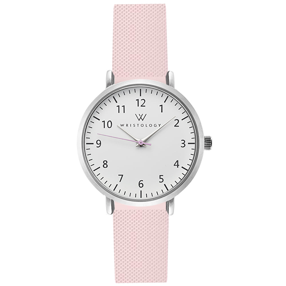 Mini Olivia Silver Silicone Nurse Watch