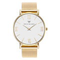 Stella Gold Dial Roman Numeral Mesh Watch