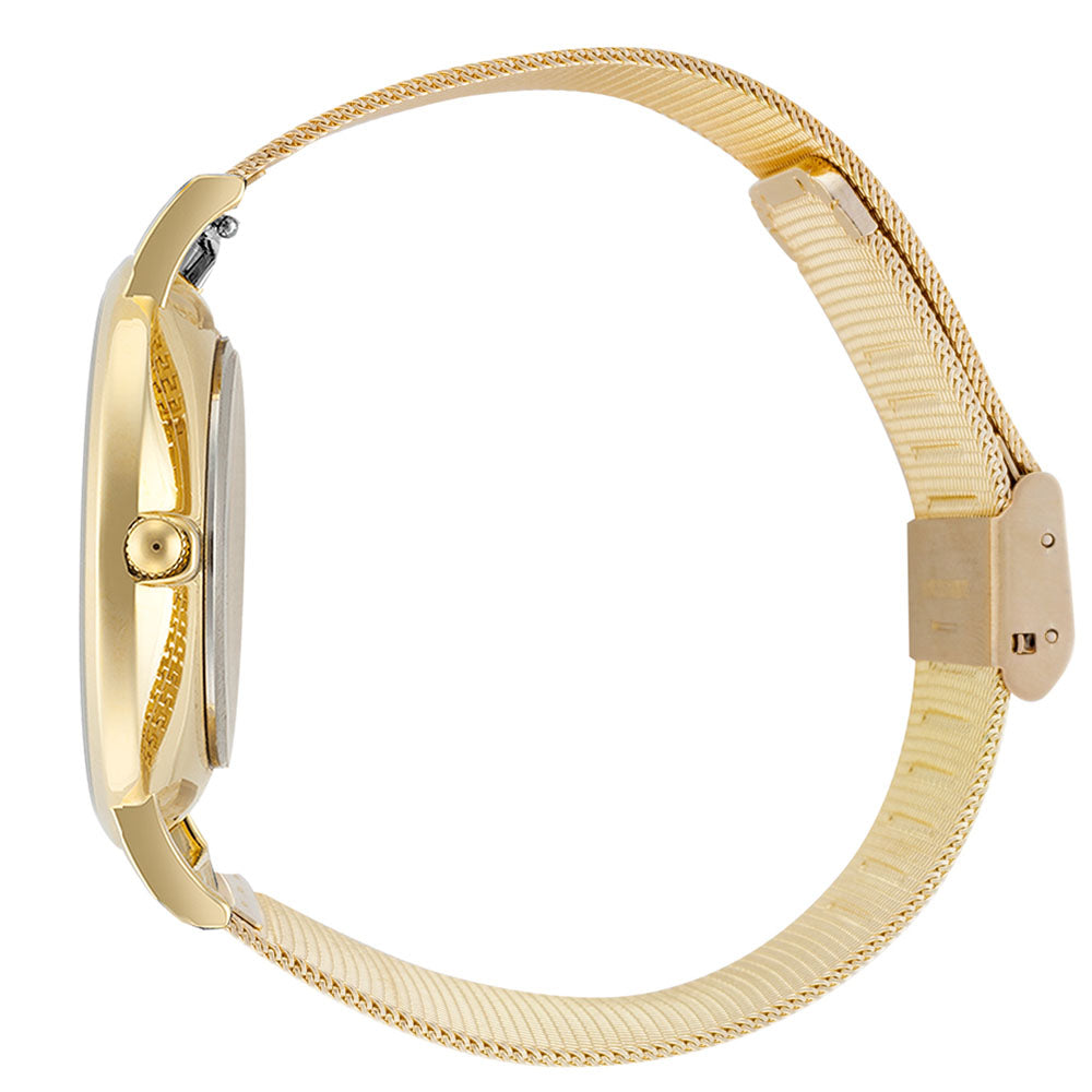Stella Gold Dial Roman Numeral Mesh Watch