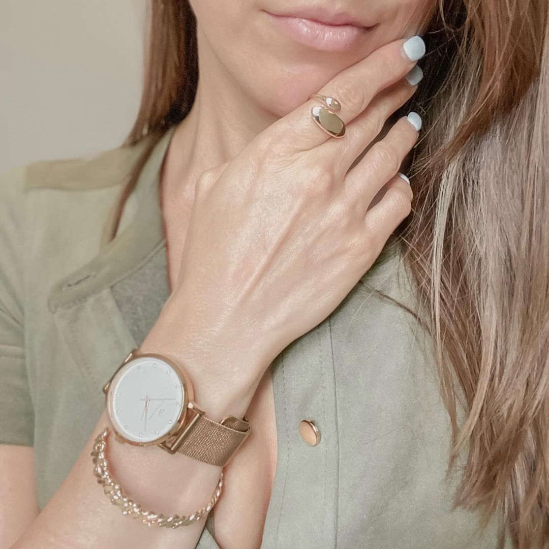 Olivia Rose Gold Crystal Mesh Watch